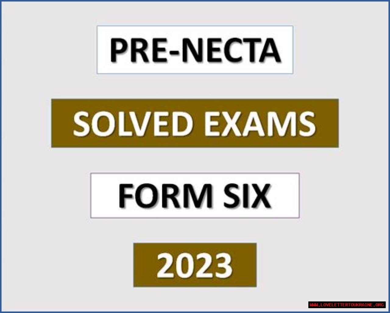 Pre-Necta Exams Form Six 2023 - All Subjects (Masomo Yote)